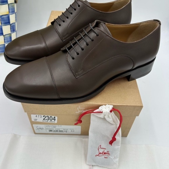 Men’s Christian Cortomale leather Oxford size 42 made in Italy - Picture 4 of 7